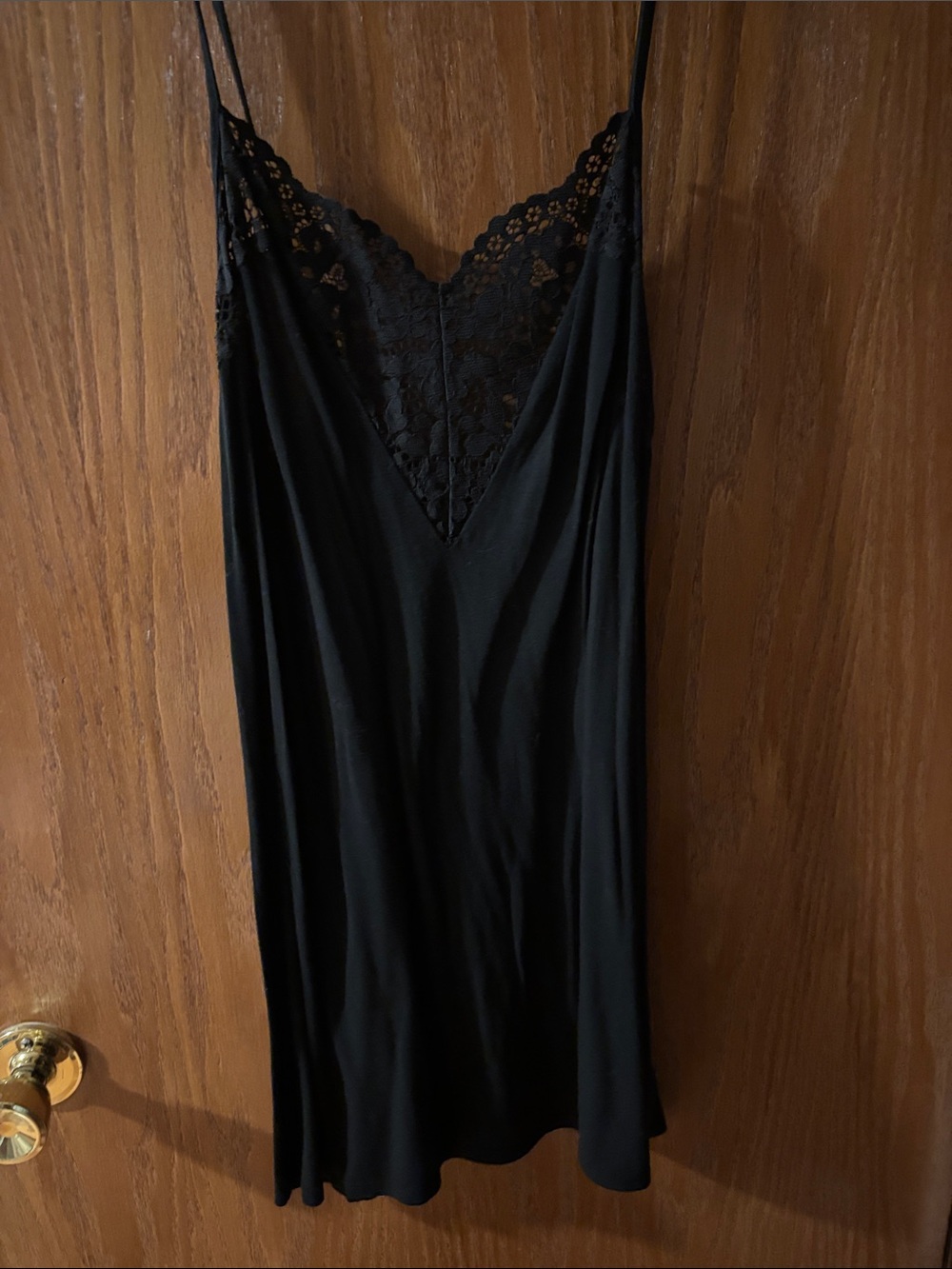 Victoria's Secret Black Lace-Trim Slip